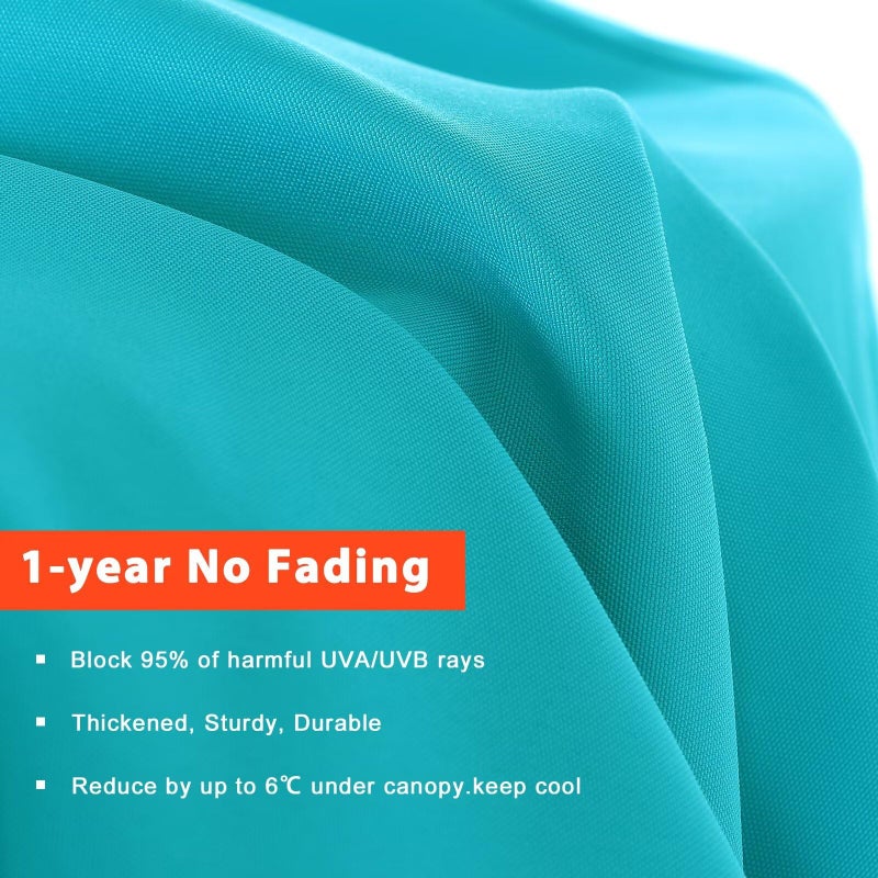 ABCCANOPY 9ft Outdoor Umbrella Replacement Top Suit 8 Ribs (Turquoise) - Image 3